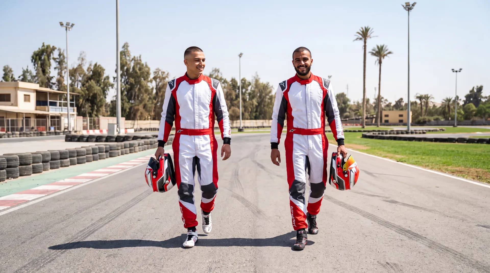 Racers after a karting session