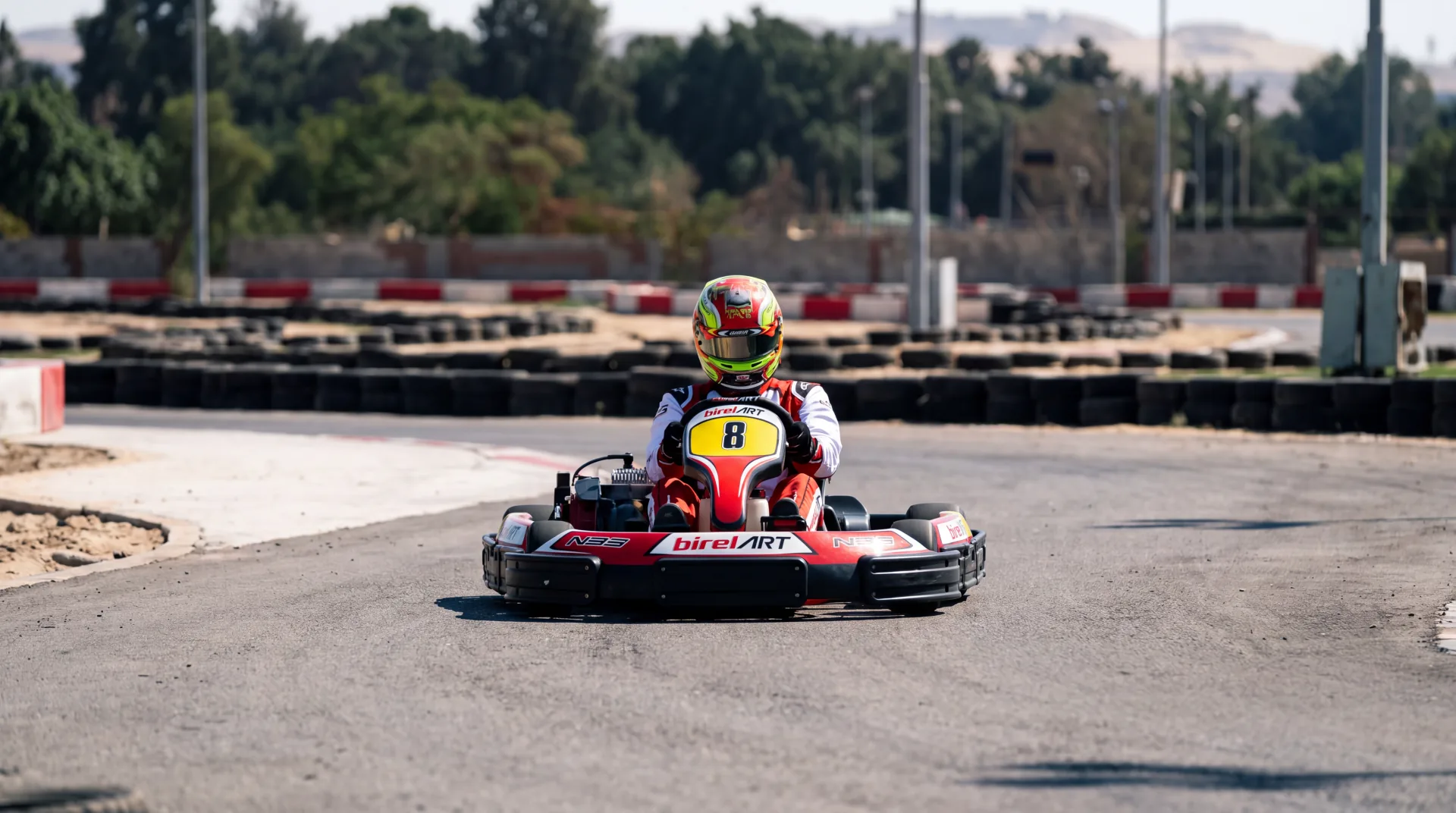 A racer on the AutoVrooom track